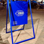 SIDEWALK SIGN A-FRAME – BLUE