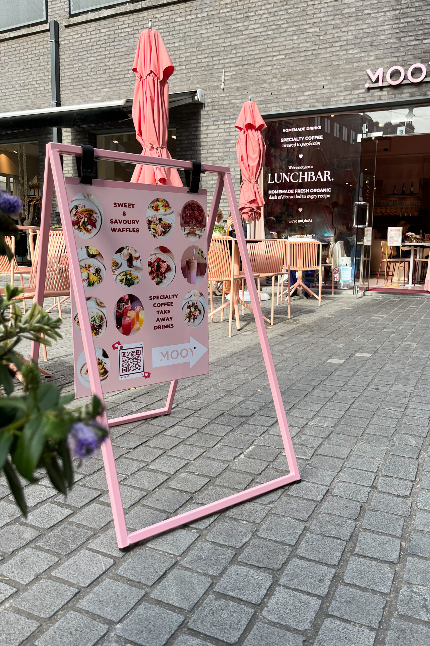 Mooy Antwerpen-Sidewalk Sign Pink