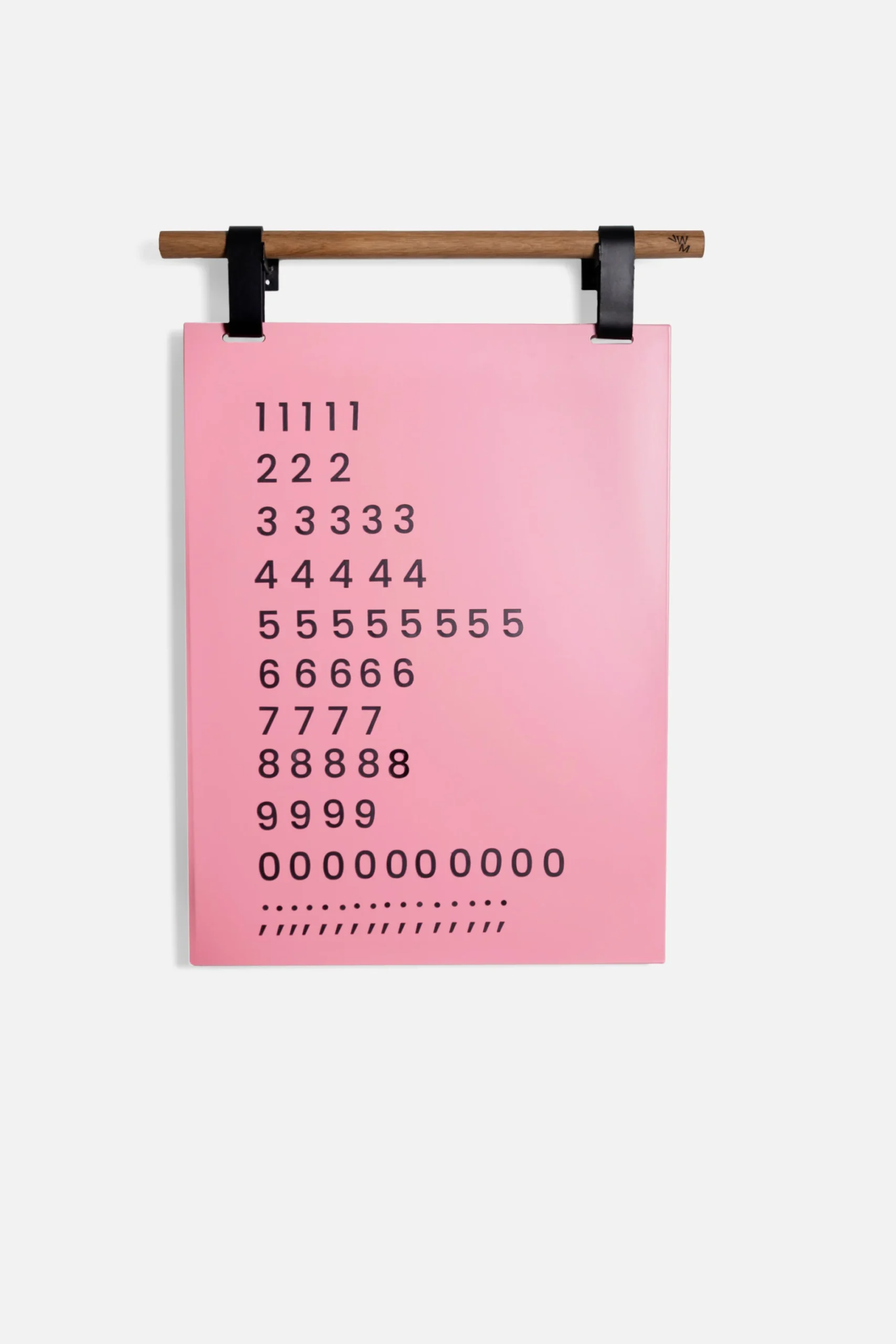magnetic digits set in near black