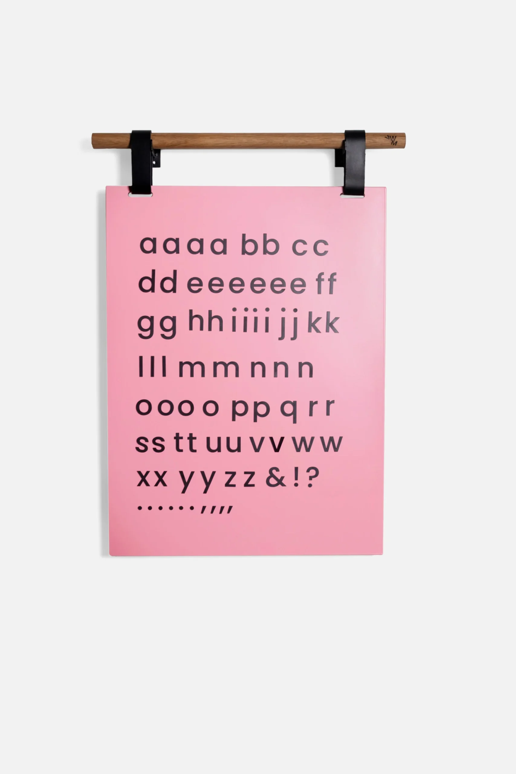 magnetic letters set in near black