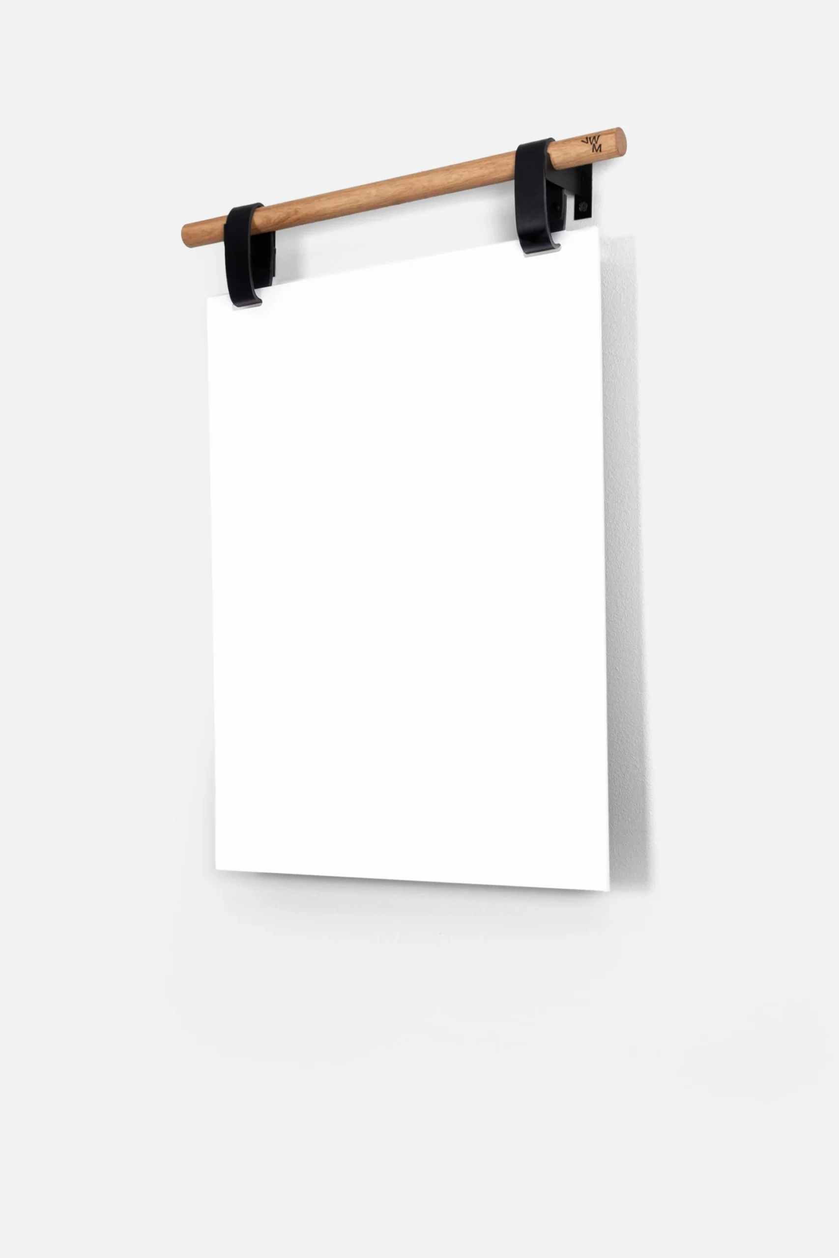 Steel and wood wall sign -White