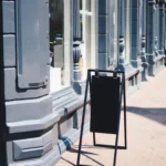 Sidewalk Sign A-frame Slim – Black