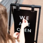 Sidewalk Sign A-frame Slim – Black