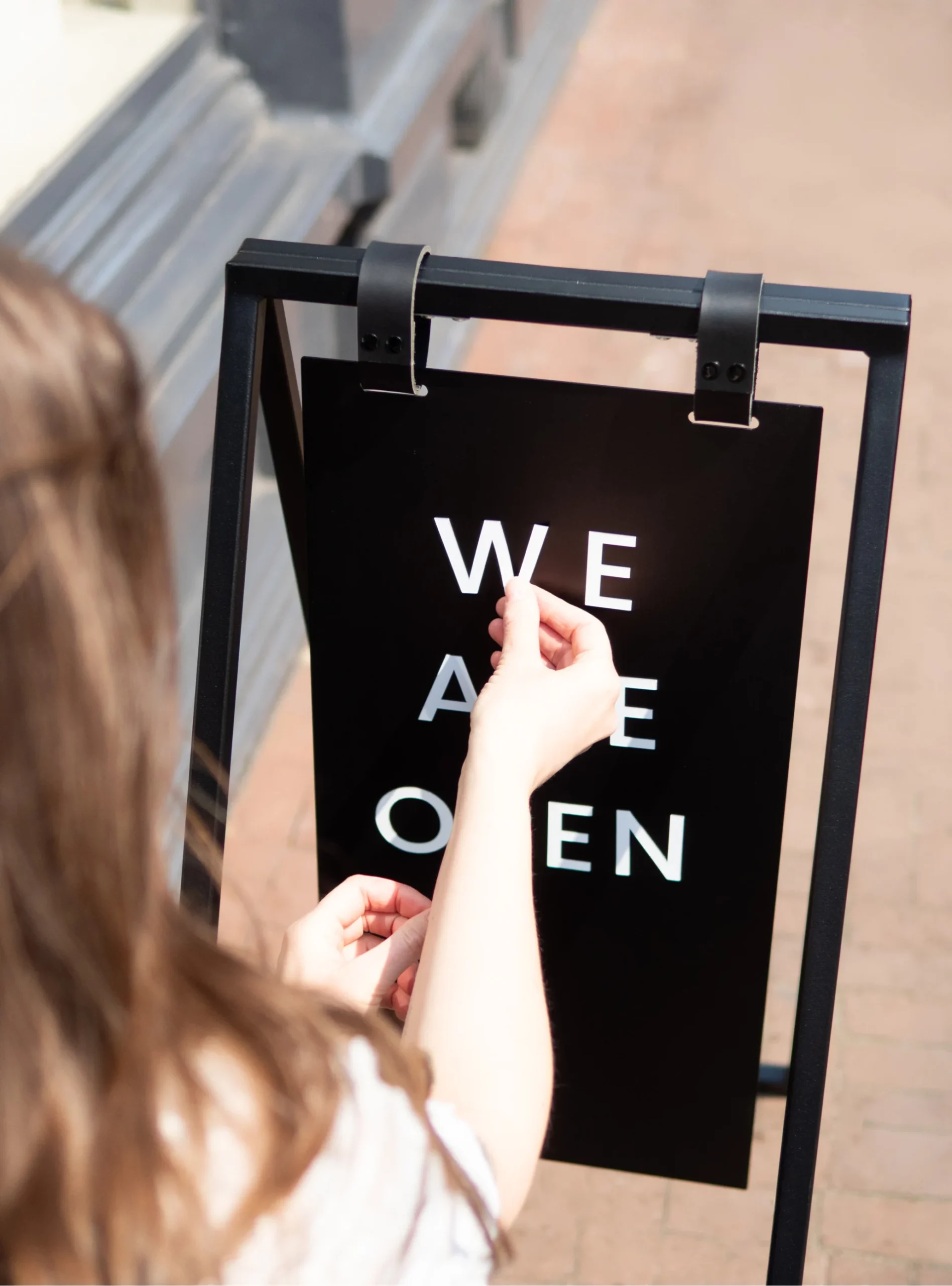 Sidewalk Sign A-frame Slim – Black - Billede 3
